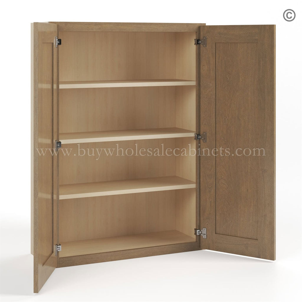 Rustic Wood Shaker 42″ H Double Door Wall Cabinet