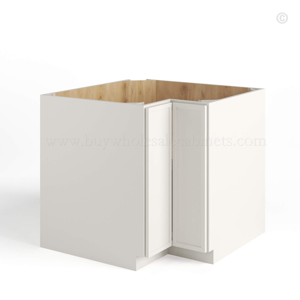 Slim Dove White Lazy Susan Base Cabinet