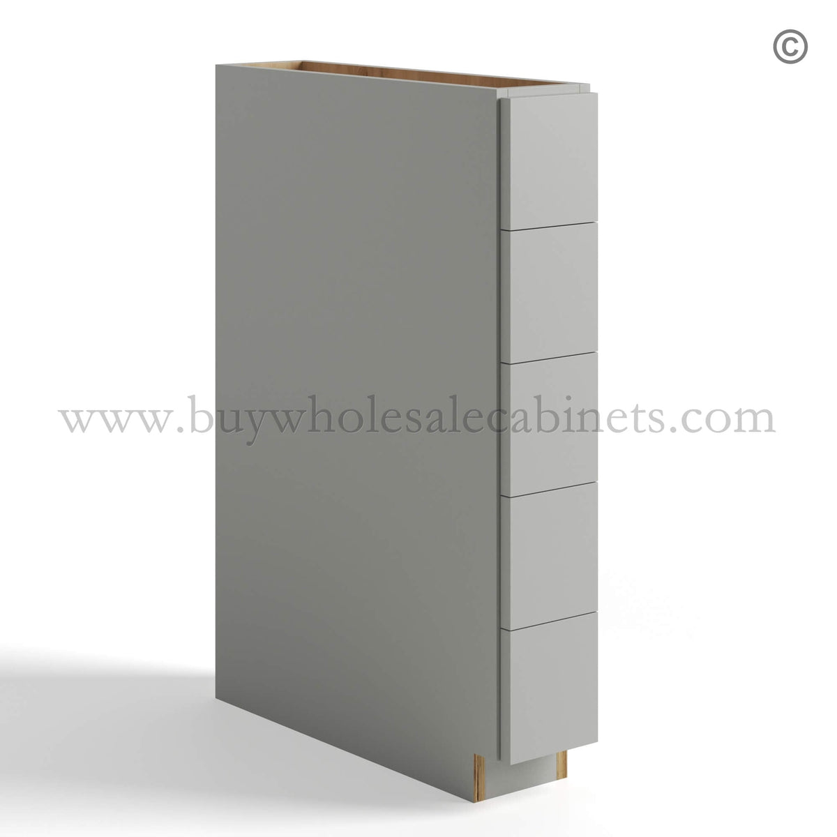 Dorian Gray Shaker Base Spice Drawers Cabinet