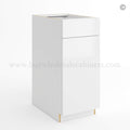 Frameless Gloss White Base Cabinet Single Door and Drawer