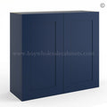 Frameless Oxford Blue 30″ Tall Wall Cabinet – 2 Doors 2 Shelves
