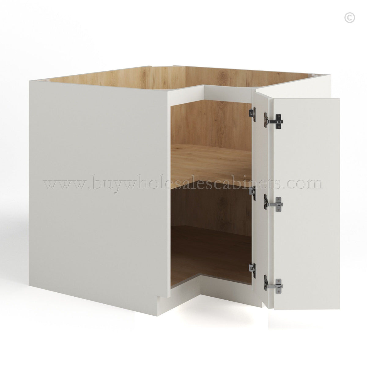 Dove White Slim Shaker Easy Reach Base Cabinet