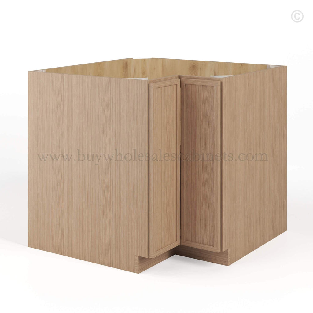 Slim Oak Shaker Lazy Susan Base Cabinet