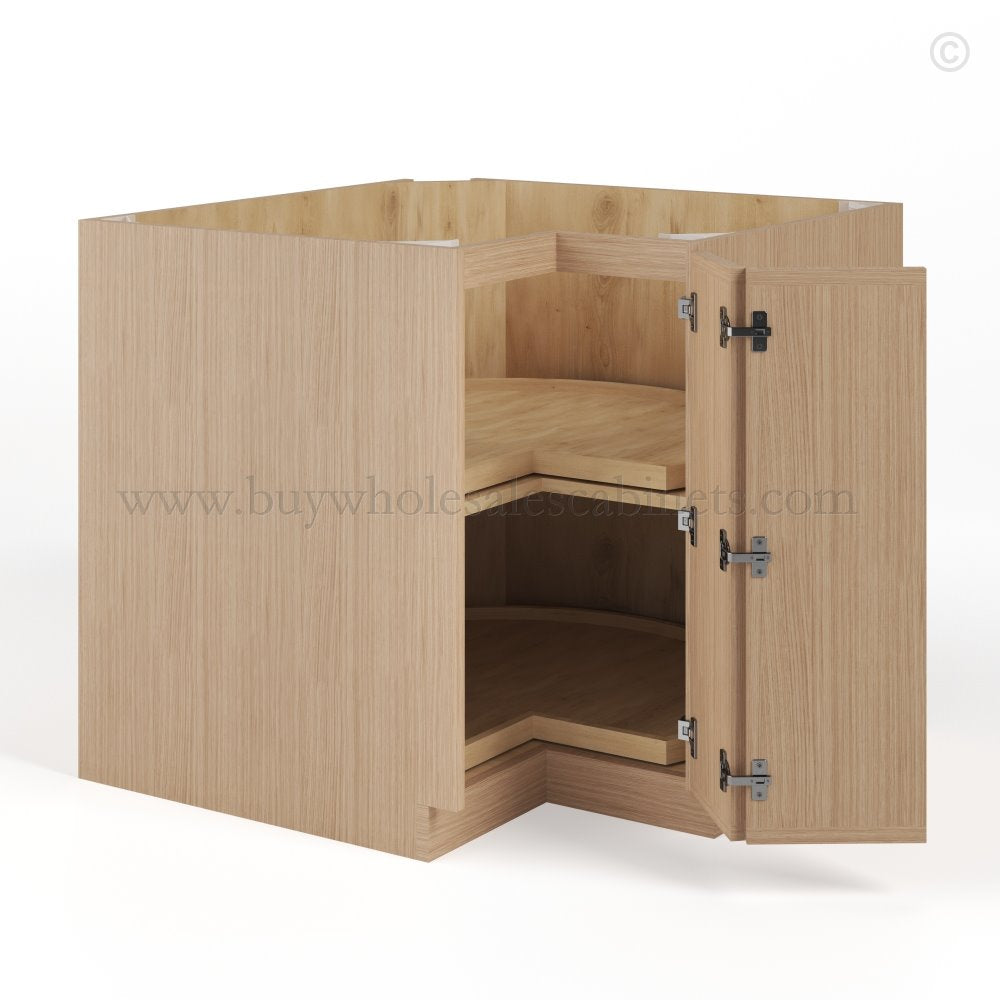 Slim Oak Shaker Easy Reach Base Cabinet