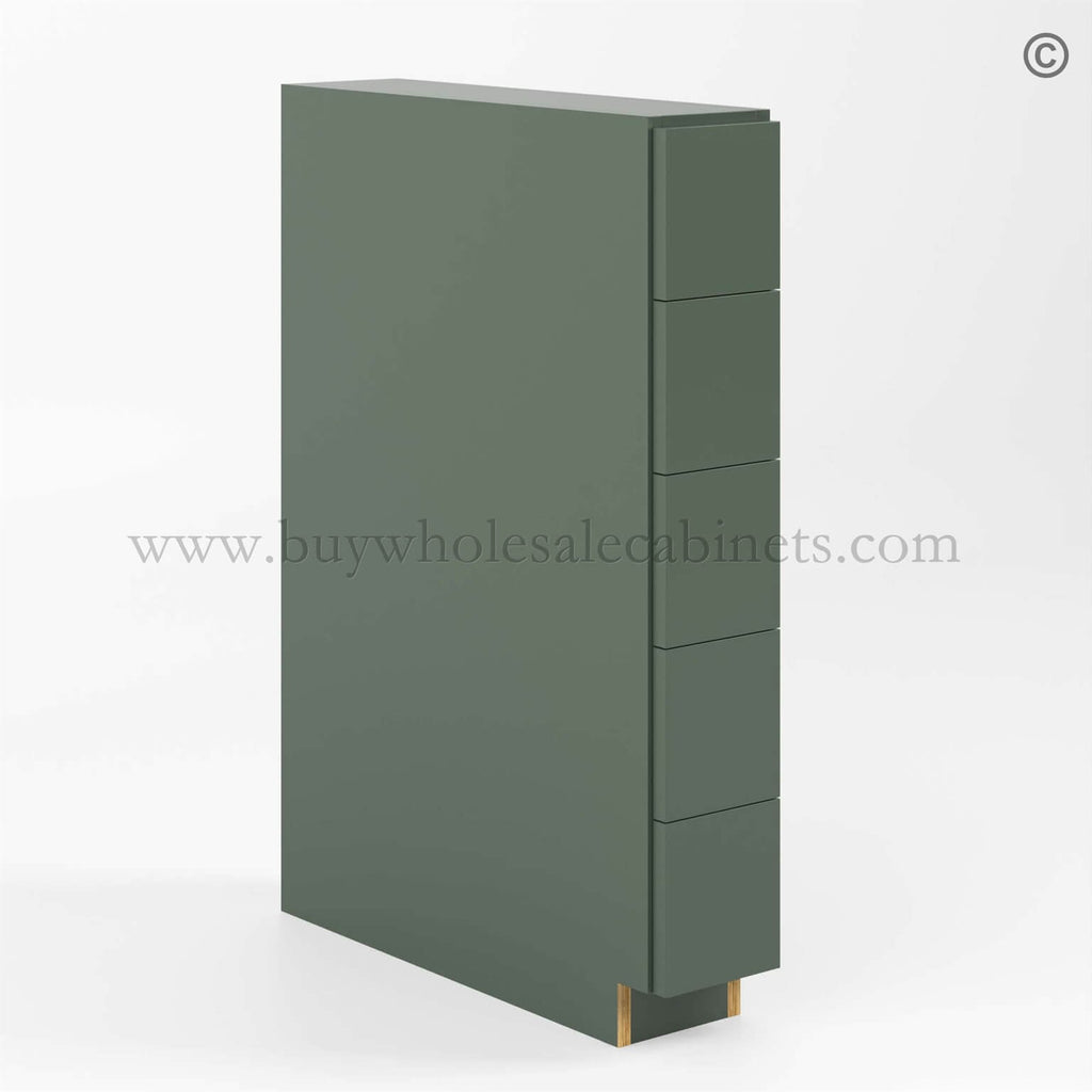 Slim Shaker Green Base Spice Drawers Cabinet