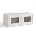 Dove White Slim Shaker 24″W Double Door Wall Cabinet with Glass Doors