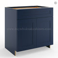 Frameless Oxford Blue Base Cabinet – 1 Drawer, 2 Doors, 1 Shelf