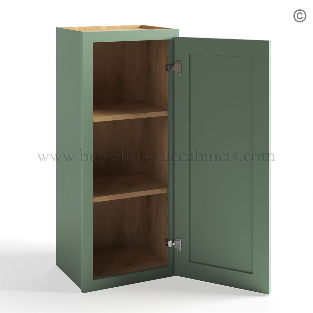 Jade Green Shaker 36″ Wall Cabinet Single Door