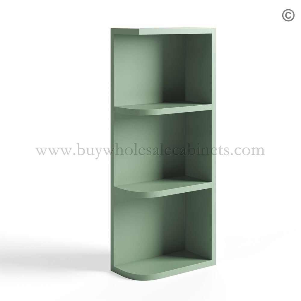 Jade Green Shaker 30″/36″ Wall Open End Shelf Cabinet
