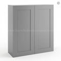 Frameless Graphite Gray 36″ Tall Wall Cabinet – 2 Doors 2 Shelves