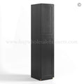 Charcoal Black Shaker Tall Pantry Cabinet 2 Doors