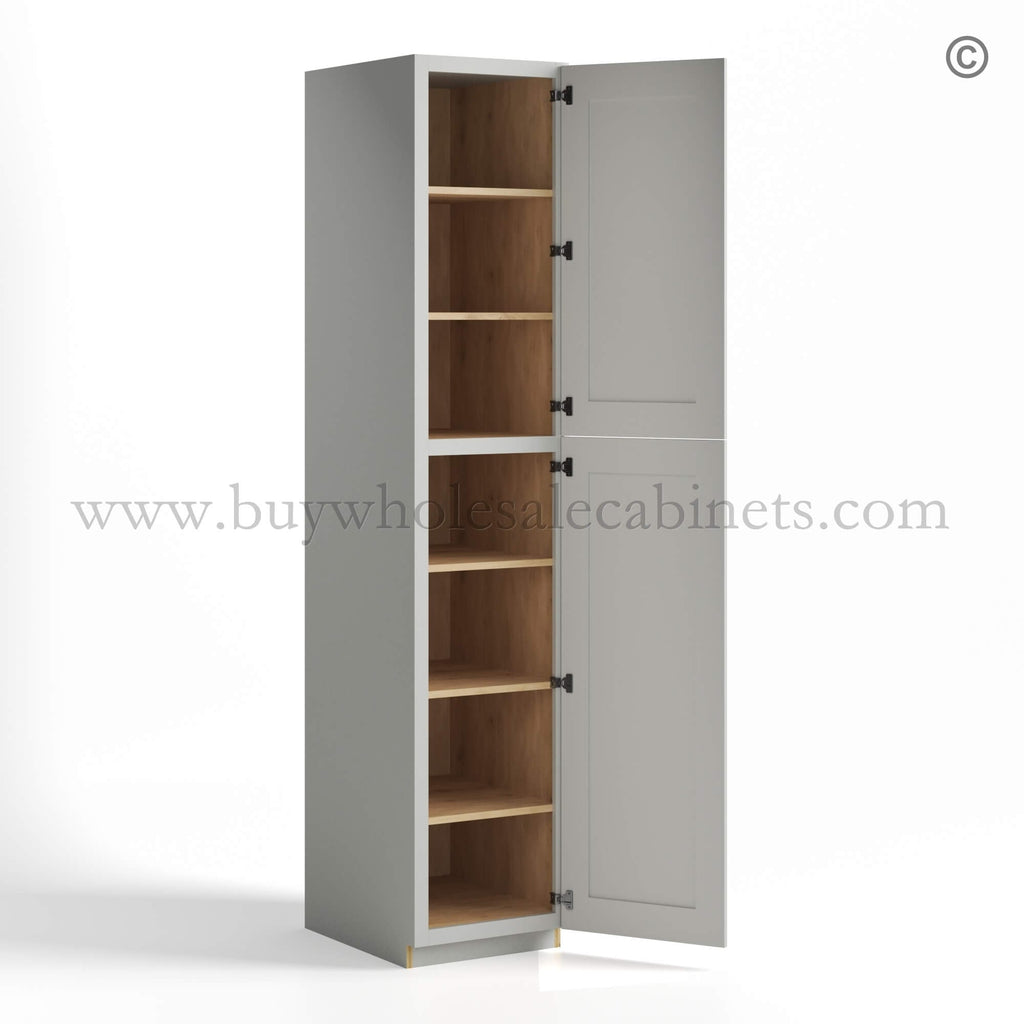Dorian Gray Shaker Tall Pantry Cabinet 2 Doors