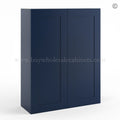 Frameless Oxford Blue 42″ Tall Wall Cabinet – 2 Doors 3 Shelves