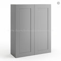 Frameless Graphite Gray 42″ Tall Wall Cabinet – 2 Doors 3 Shelves
