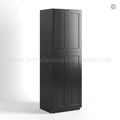 Charcoal Black Shaker Tall Pantry Cabinet 4 Doors