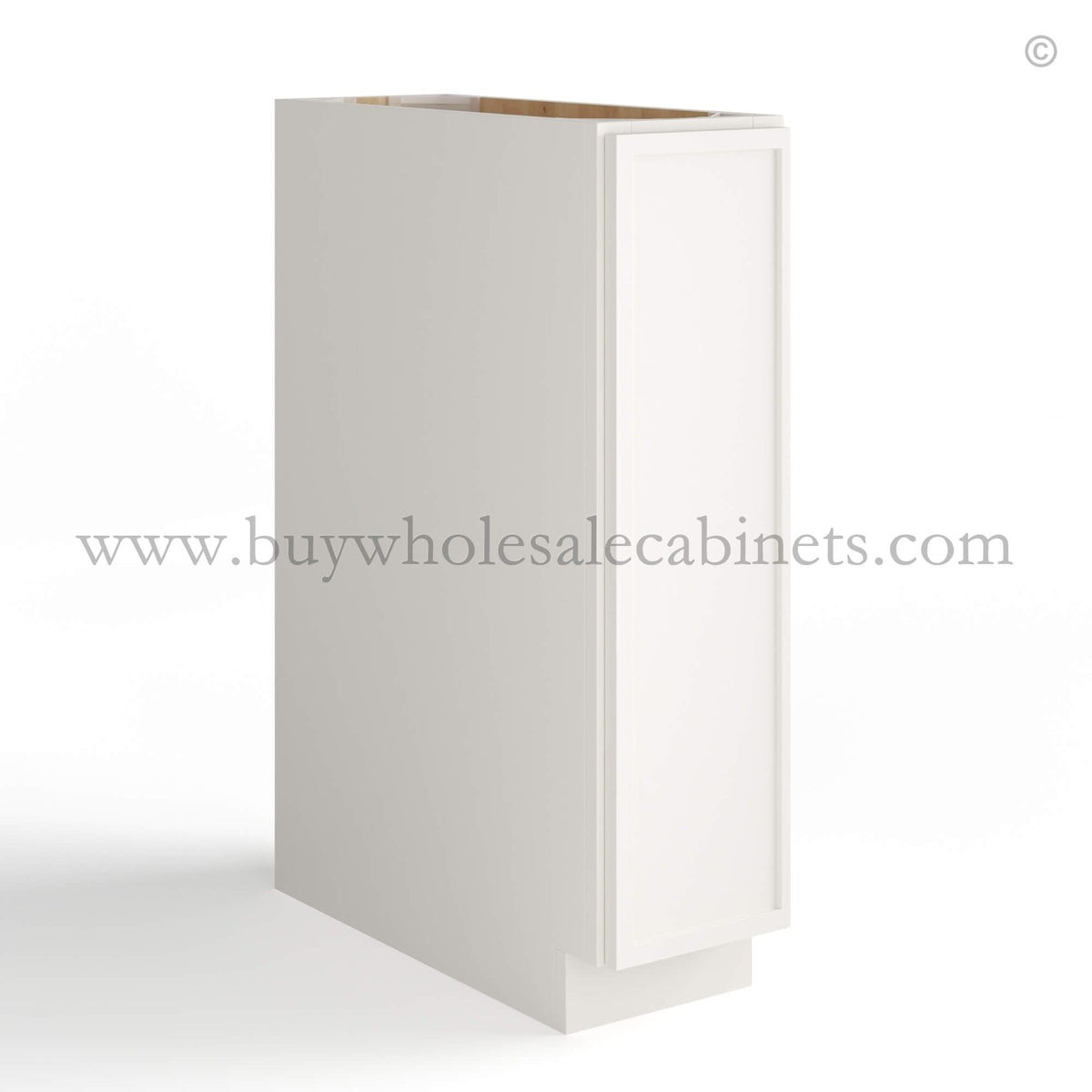 Dove White Slim Shaker Spice Pull Base Cabinet