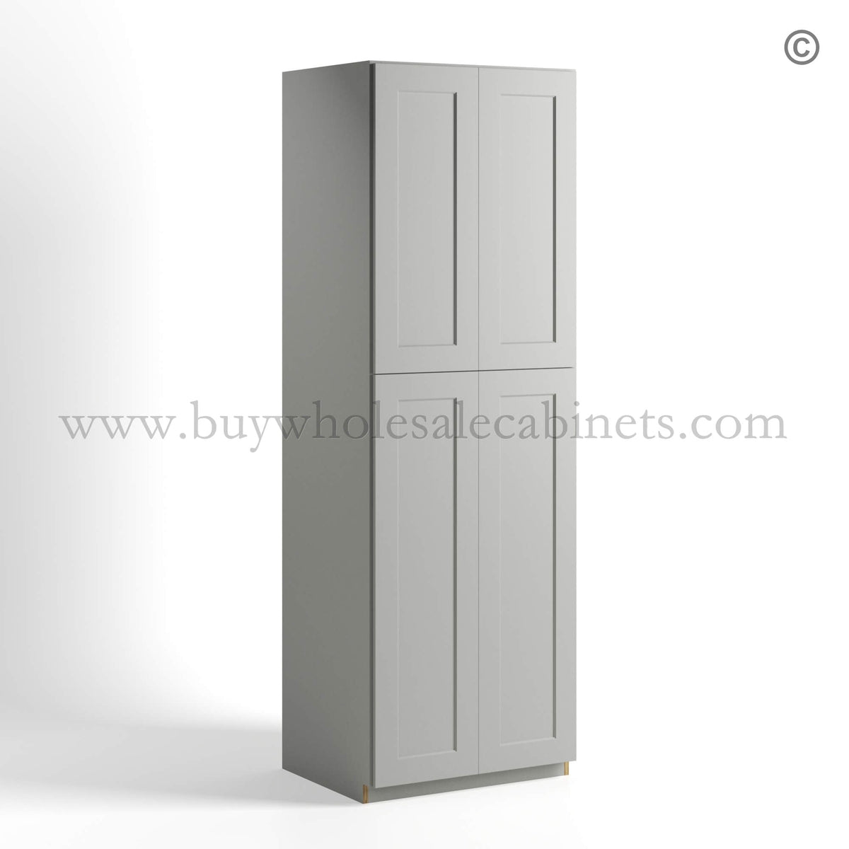 Dorian Gray Shaker Tall Pantry Cabinet 4 Doors