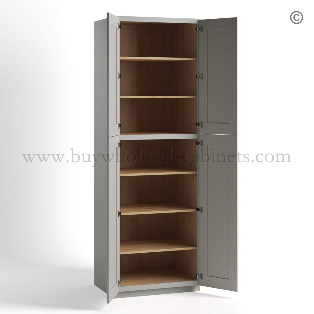 Dorian Gray Shaker Tall Pantry Cabinet 4 Doors