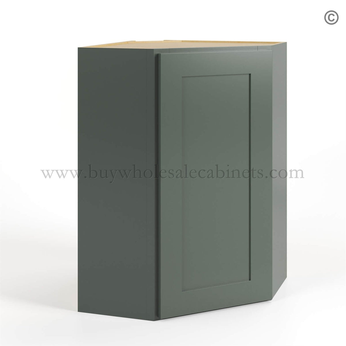 Green Shaker 24″ Diagonal Corner Wall Cabinet