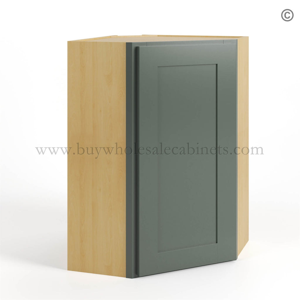 Green Shaker 24″ Diagonal Corner Wall Cabinet