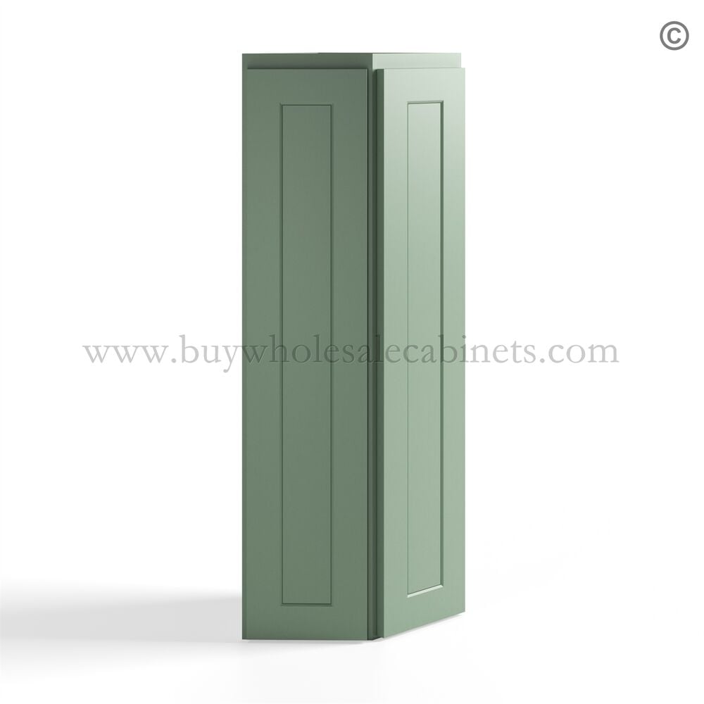 Jade Green Shaker 42 Wall End Cabinet