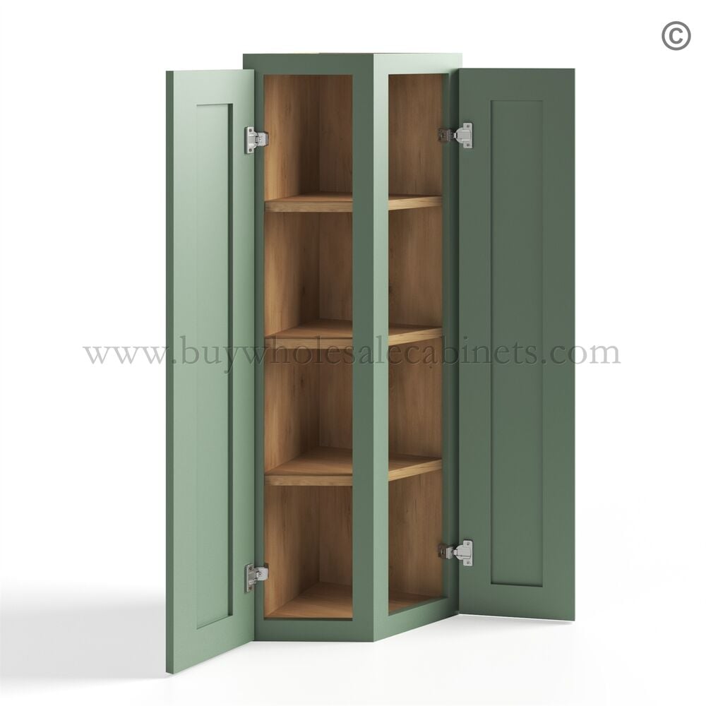 Jade Green Shaker 42 Wall End Cabinet