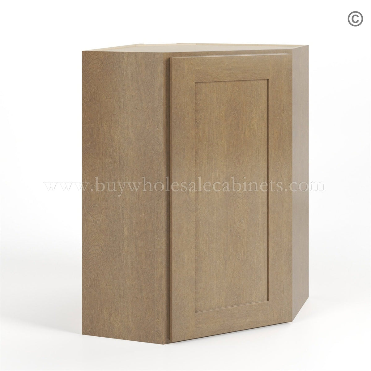 Rustic Wood Shaker 24″ Diagonal Corner Wall Cabinet