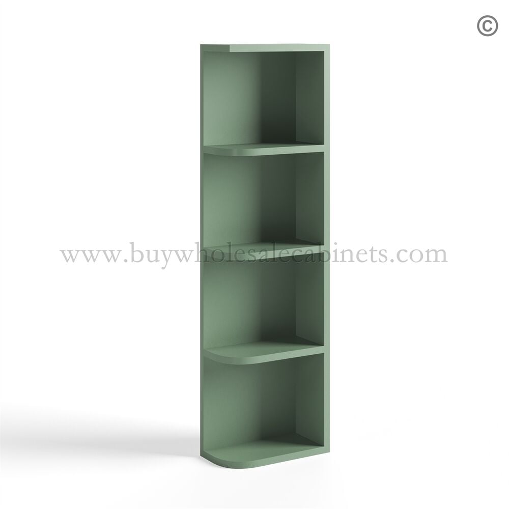 Jade Green Shaker 42″ Wall Open End Shelf Cabinet