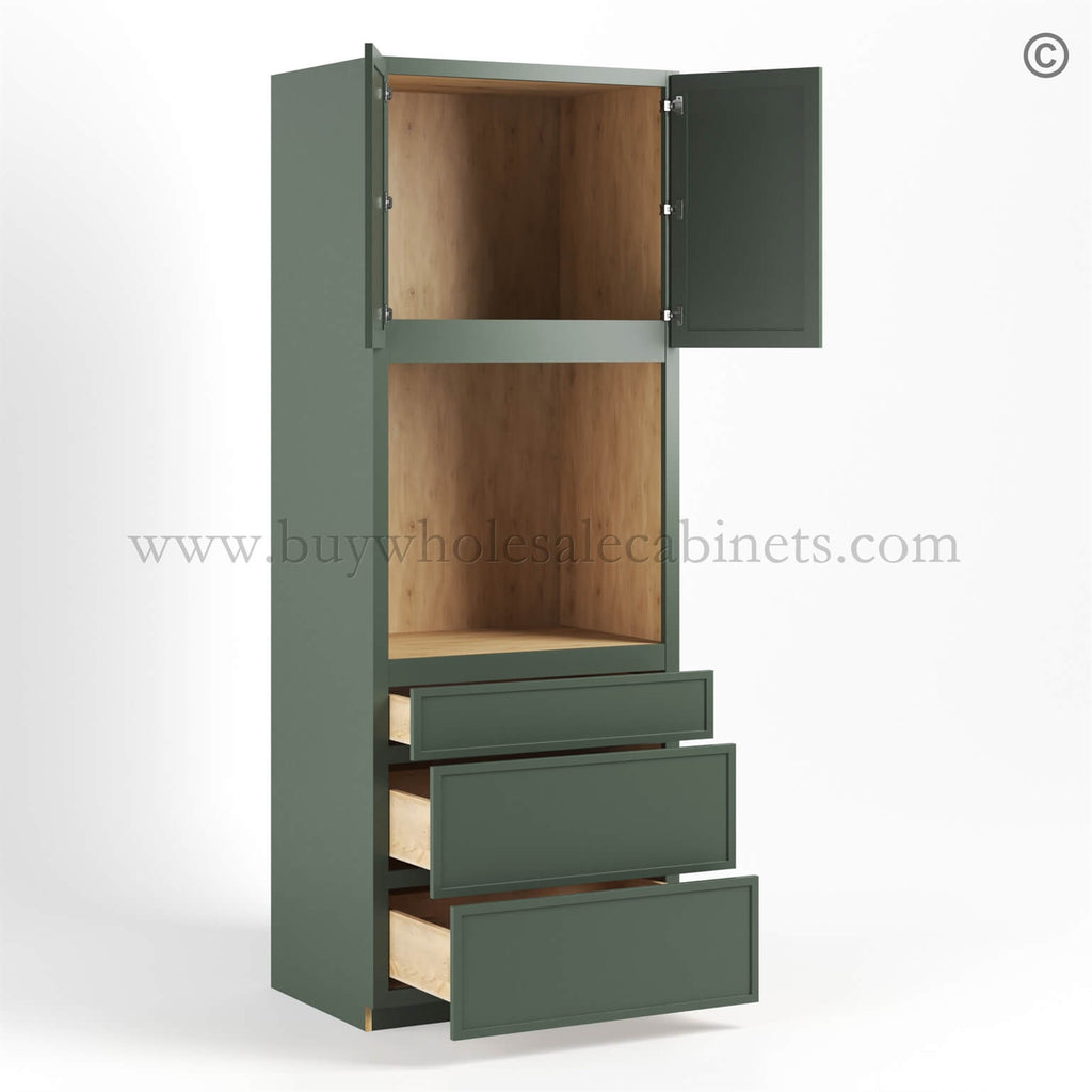 Slim Shaker Green Tall Universal Oven Cabinet