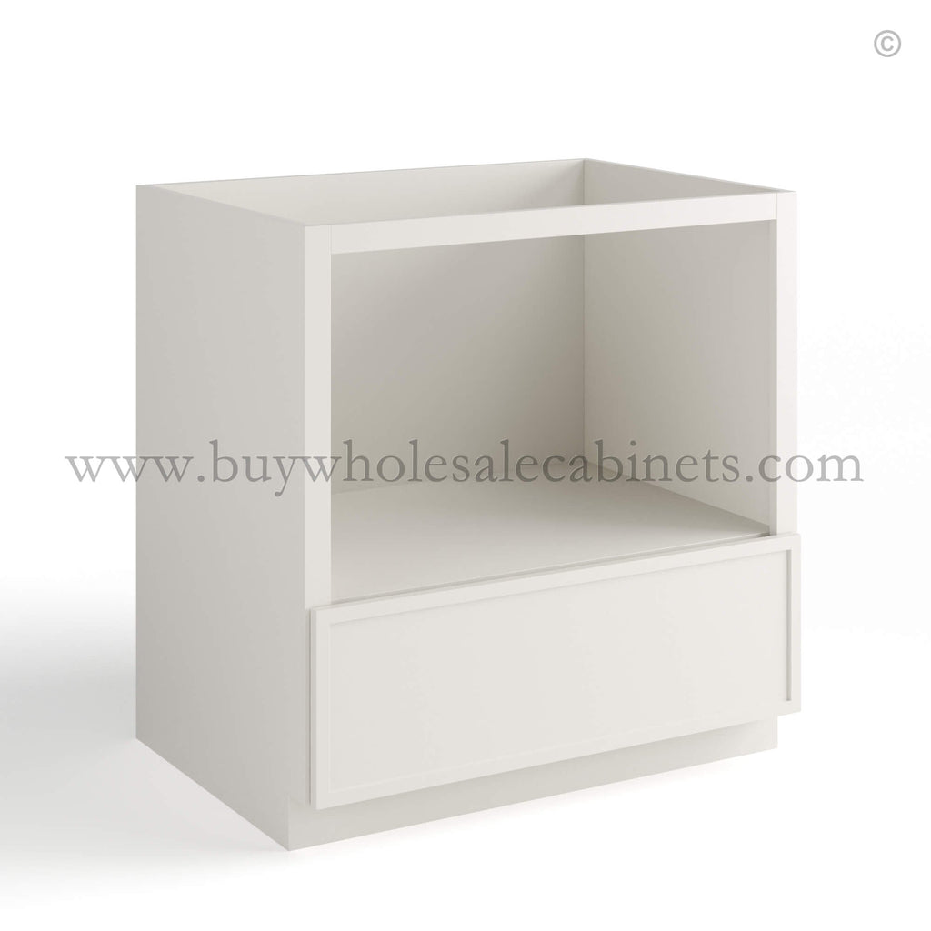 Dove White Slim Shaker Microwave Base Cabinet