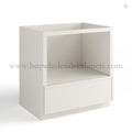 Dove White Slim Shaker Microwave Base Cabinet