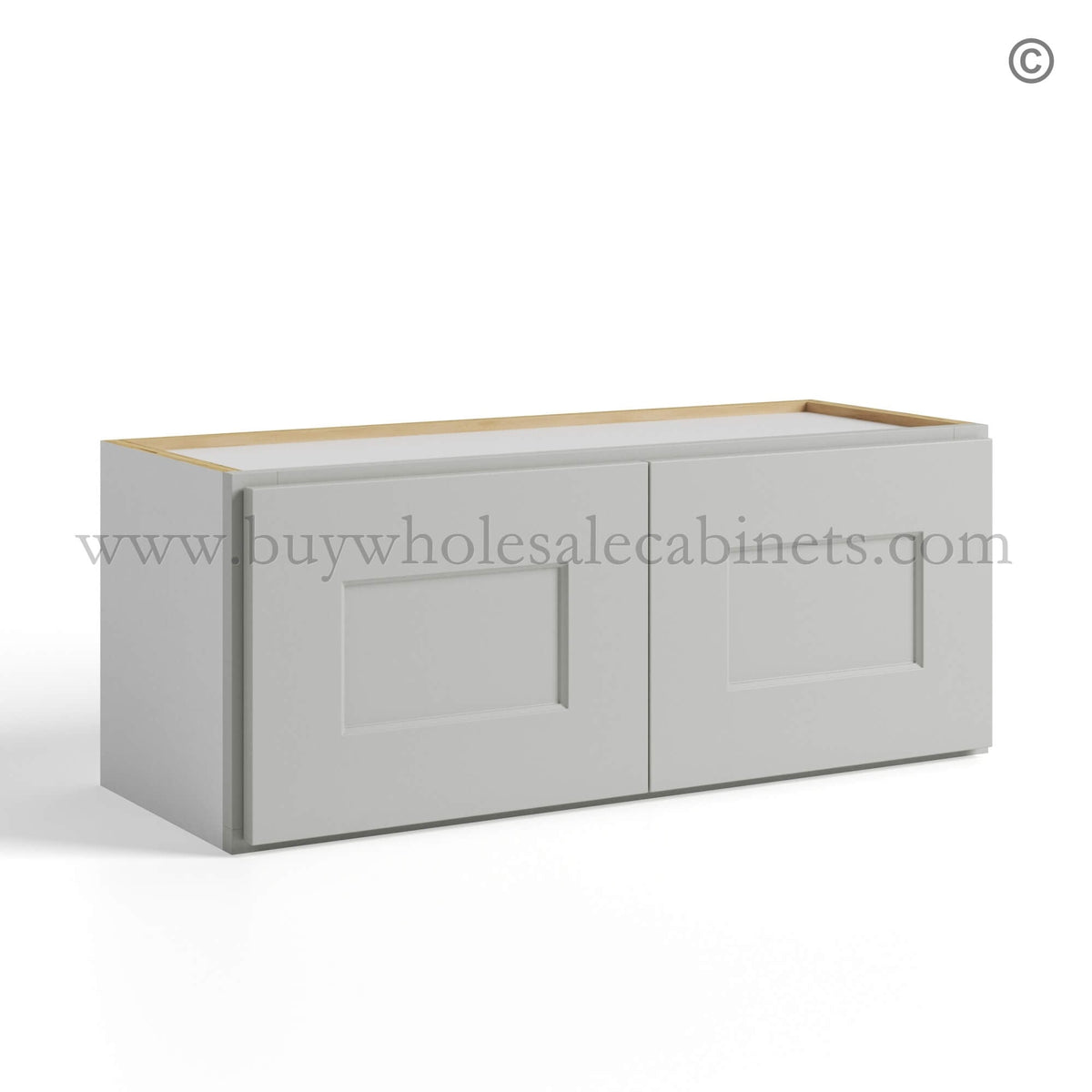 Dorian Gray Shaker Double Door Wall Cabinets 12″H – 12″D