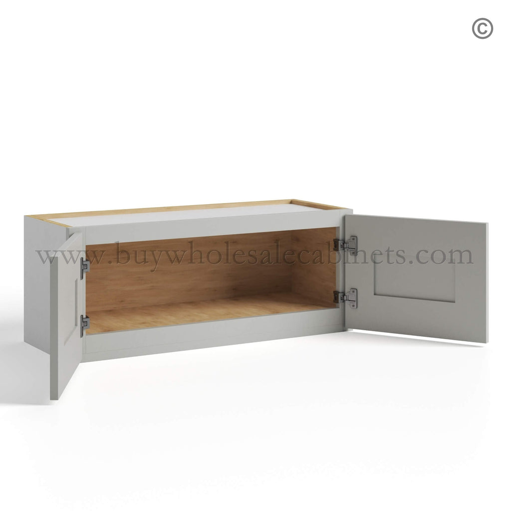 Dorian Gray Shaker Double Door Wall Cabinets 12″H – 12″D