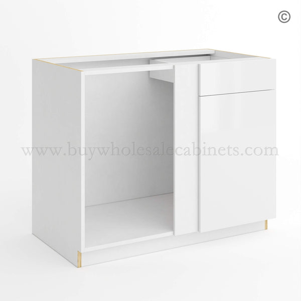 Frameless Gloss White Blind Corner Base Cabinet (Reversible Door)