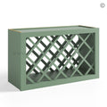 Jade Green Shaker 15″/18″ Criss-Crossed Wine Rack Cabinet