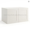 Frameless Pearl White 12″ Deep Wall Cabinet – 2 Doors No Shelf