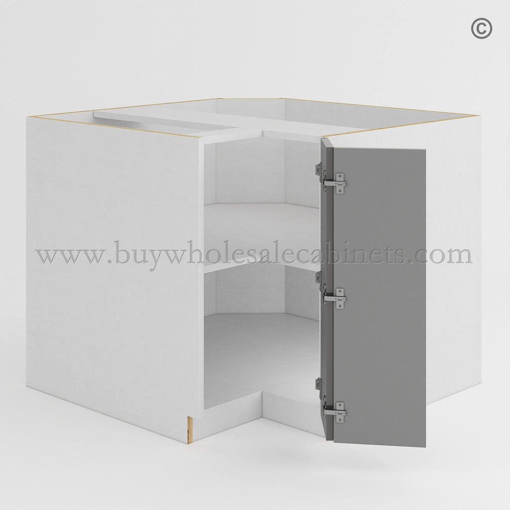 Frameless Gloss Gray Easy Reach Base Cabinet