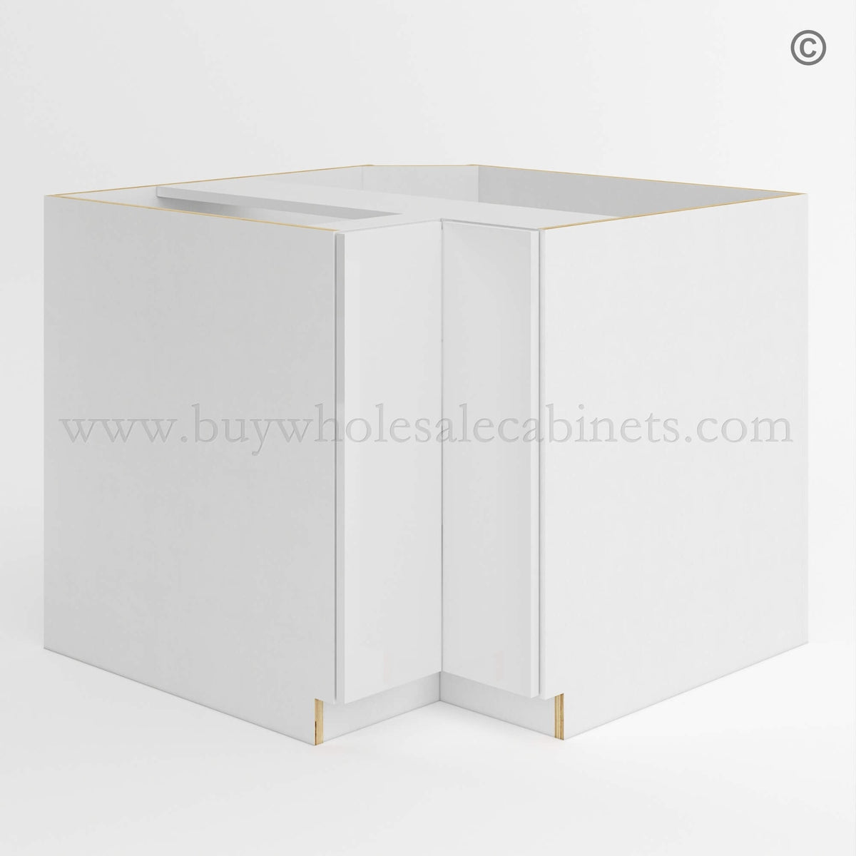 Frameless Gloss White Easy Reach Base Cabinet
