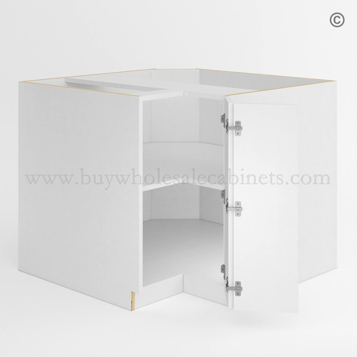 Frameless Gloss White Easy Reach Base Cabinet