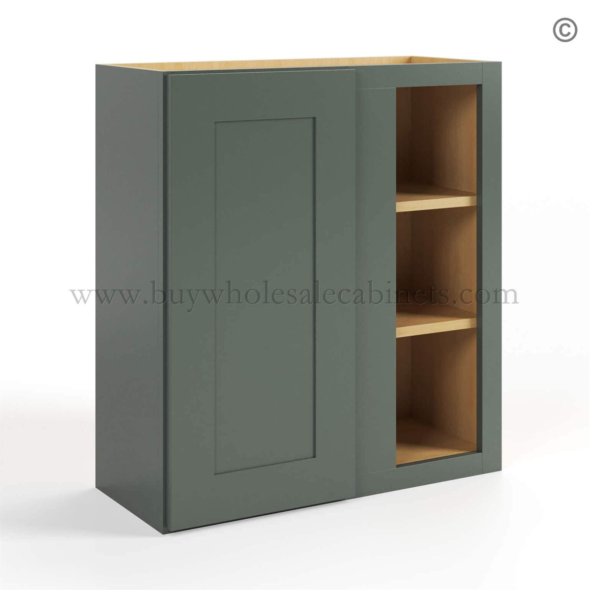 Green Shaker 30″ H Wall Blind Cabinet