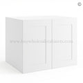 Frameless Modern White Shaker 24″ Deep Wall Cabinet – 2 Doors 1 Shelf