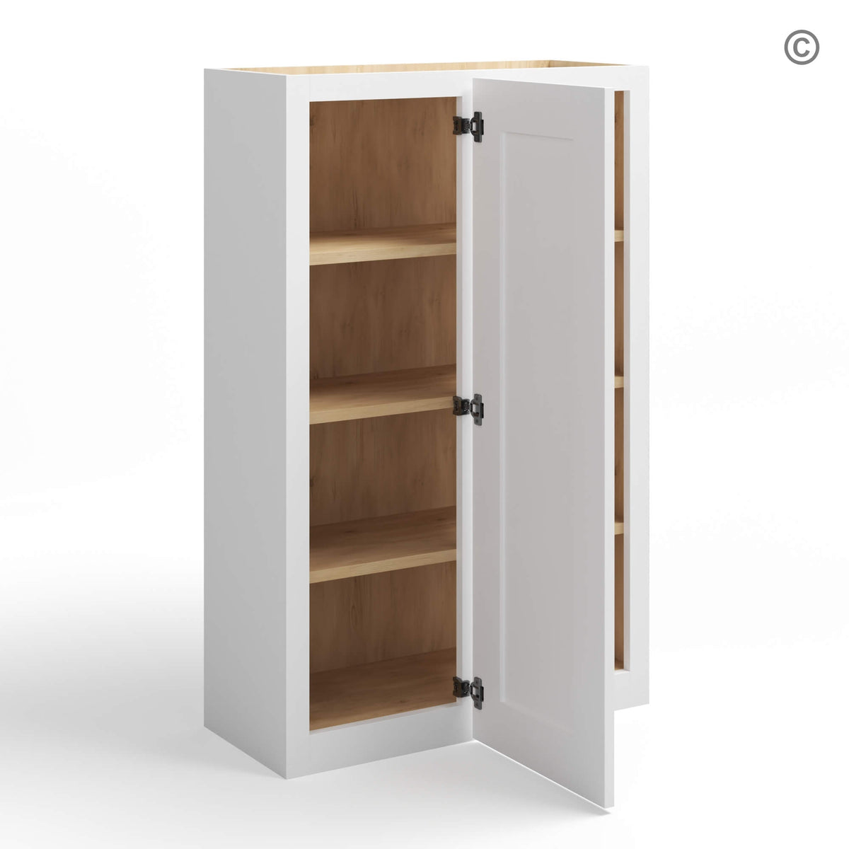 White Shaker 42″ H Wall Blind Cabinet