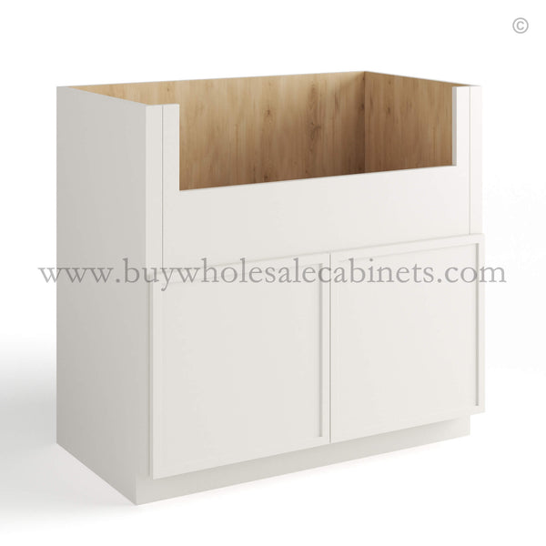 Dove White Slim Shaker Farmhouse Sink Base