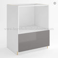 Frameless Gloss Gray Microwave Base Cabinet