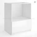 Frameless Gloss White Microwave Base Cabinet