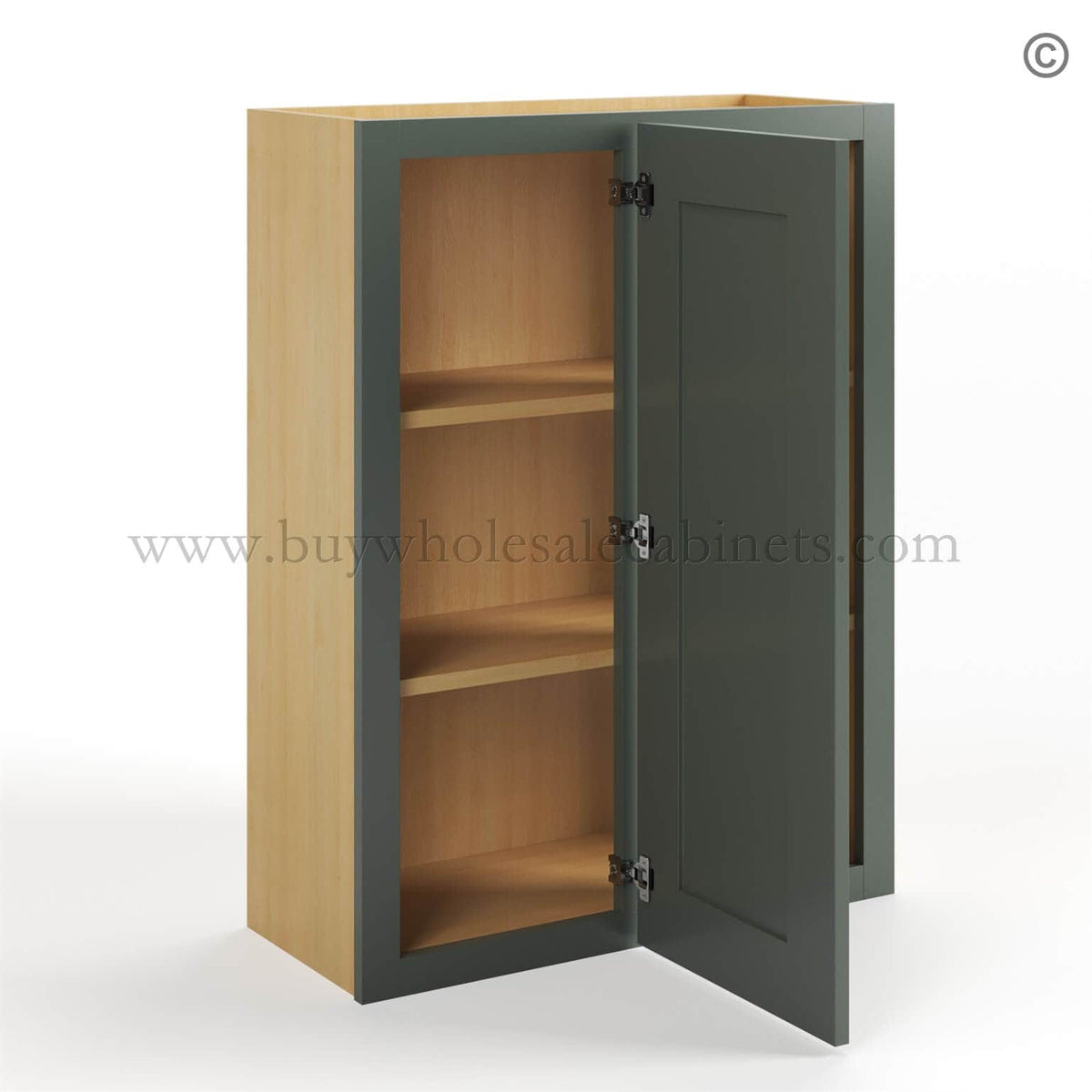 Green Shaker 36″ H Wall Blind Cabinet