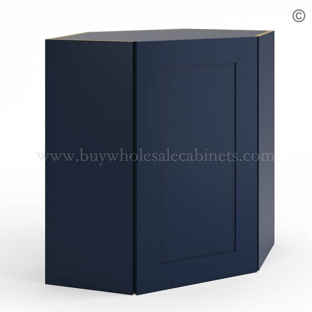Frameless Oxford Blue 24″ Wide Wall Diagonal Door – 1 Door, 1 Shelf