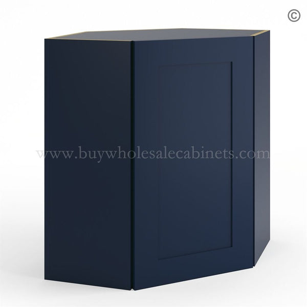 Frameless Oxford Blue 24″ Wide Wall Diagonal Door – 1 Door, 1 Shelf