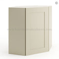 Frameless Ivory White 24″ Wide Wall Diagonal Door – 1 Door, 1 Shelf