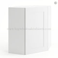 Frameless Modern White Shaker 24″ Wide Wall Diagonal Door – 1 Door, 1 Shelf